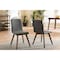 Baxton Studio Sugar Dark Grey Upholstered Walnut Finishing Dining Chair, PK2 123-6796 - alternate 3